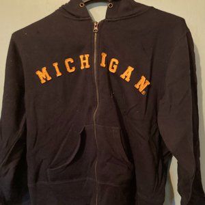 Steve and Barry's Embroidered University of Michigan Zip Up Hoodie